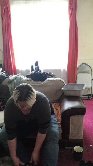 Real homemade BBW BBC porn: Bbwbootyful getting ready to go out with outdoor flashing