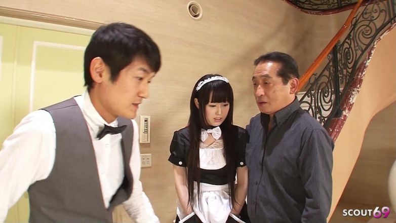 Asian porn collection: Skinny Japanese Cleaning Teen Machiko Masturbates Pussy and Gives Boss...