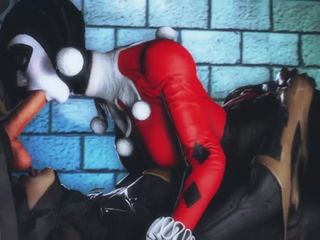 Velvixian 3D: Harley X Batgirl делит огромный хуй бэтмена