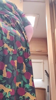 SSBBW Vs Tiny Caravan Doors
