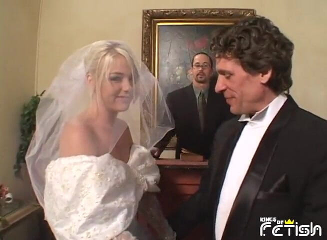 Big Tits for You: Pretty bride gets rough fucked by two masked guys in...