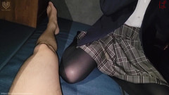 Japonica study book: Young Girl in Uniform. First Experience Creampie at Internet Cafe