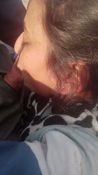 Sucked His Sweet Girlfriend's Cock in the Woods, Drained All the Water