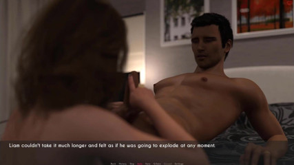Visual Novels: Żona i macocha część 64 - MILF z dużymi cyckami ssie wielkiego...