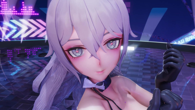 MikuMotion: [mmd] 原神布洛妮娅 抖奶齐b超短裙开档连裤黑丝