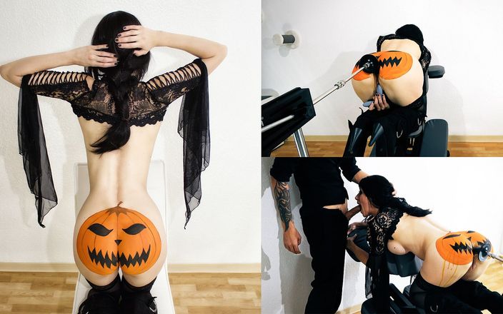 Minea xx2: Halloween -video 2022 - knullad av min analsexmaskin tills jag pissar med nöje...