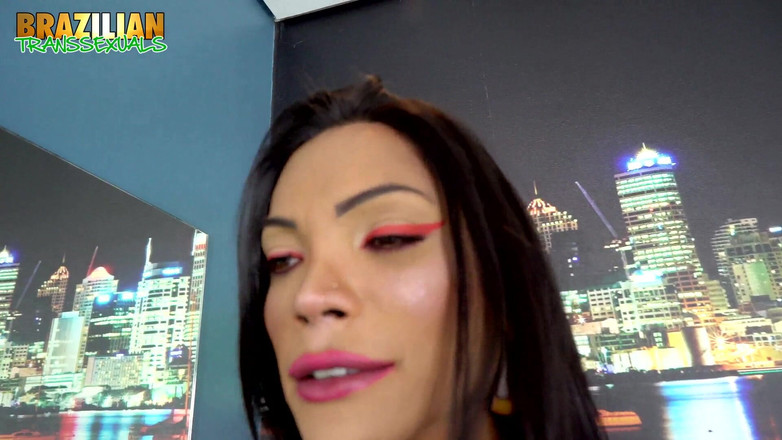 Brazilian Transsexuals: 巴西变性人美女janny Costa自慰
