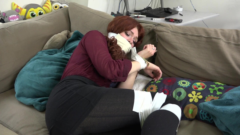 Restricting Ropes: Luna Grey - girl bound gagged