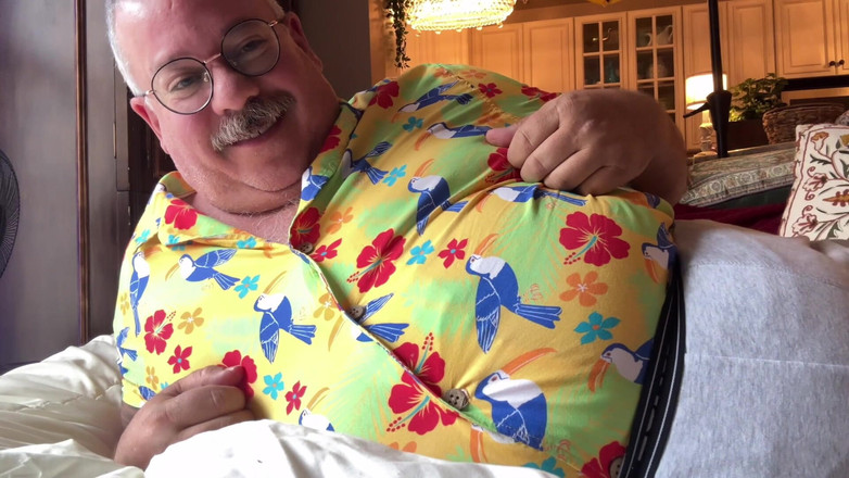 Hand free: Old Fat Coach, Masculine Chub Bear Cums Big