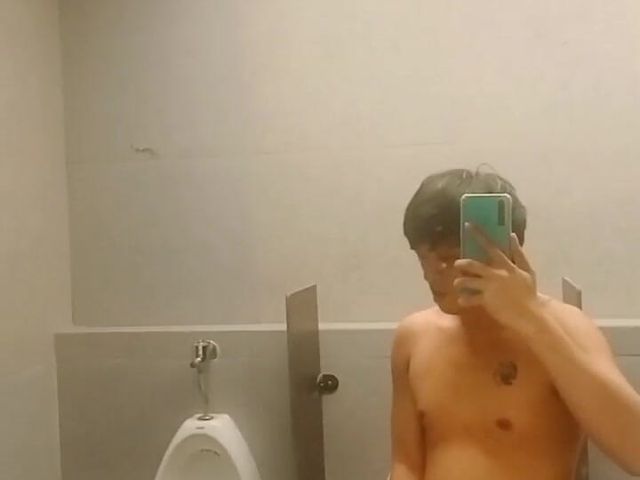 Young Asia Teen Guy Wanking on a Public Mcdonnalds Toilet (Rent A Gay Productions)