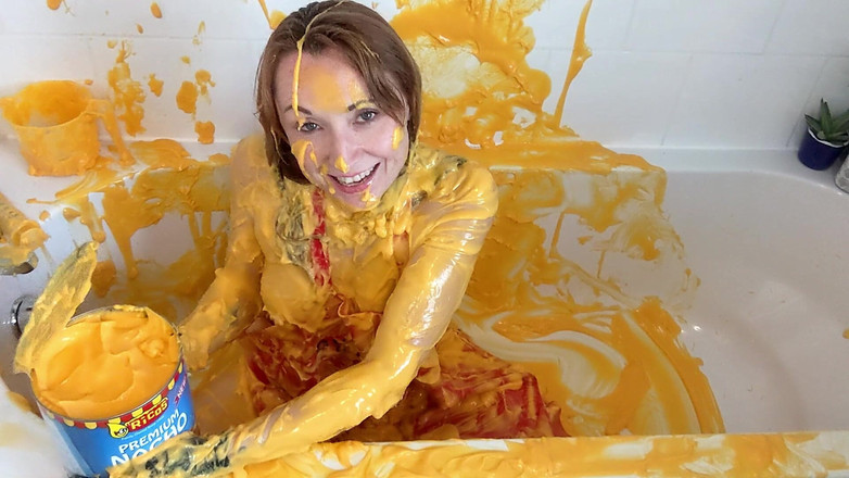 Lily kink: Nacho Pvc Apron Wam dengan mandi dan membersihkan