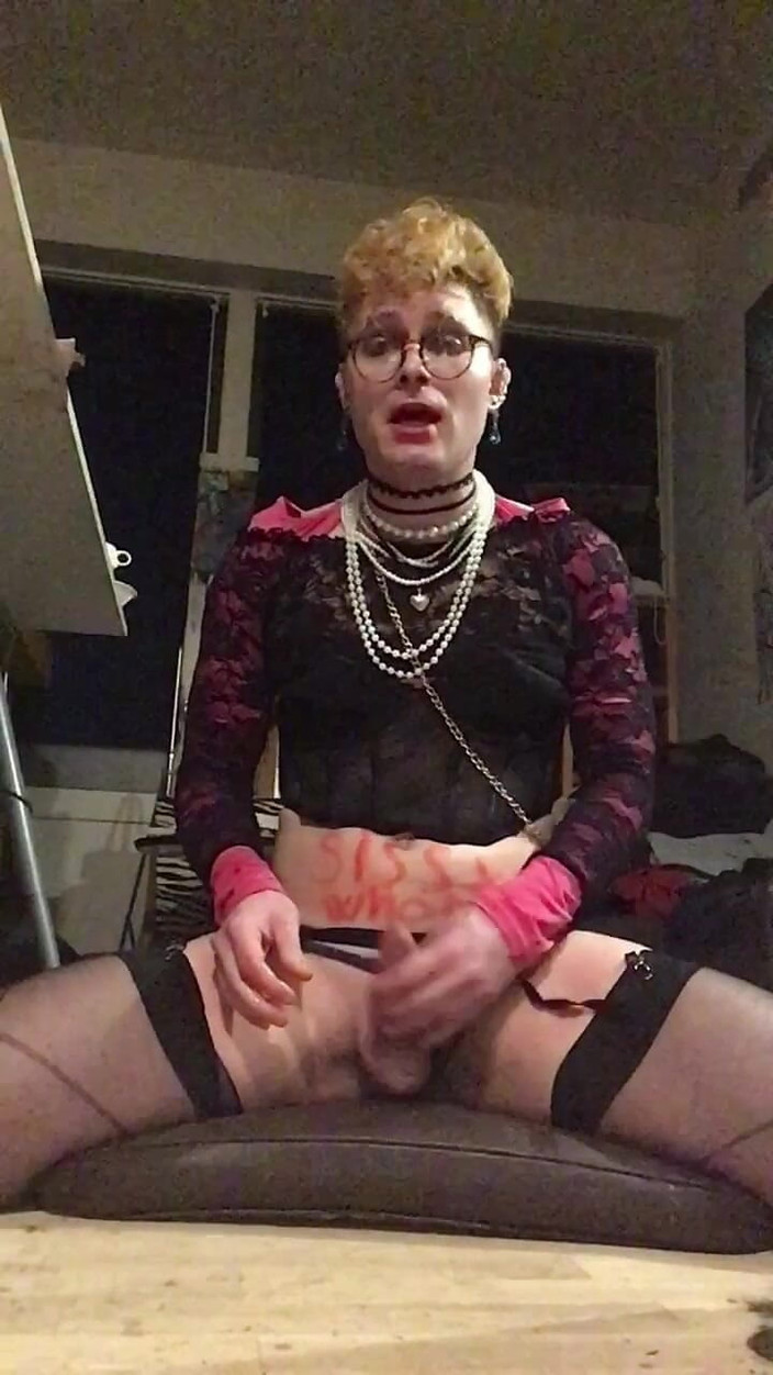 Sissy Cindy Slut: Exposed Sissy Whore Cums