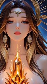 Cosmic Nude Goddess Slideshow: Galactic Blue Aura & Molten Crystals - Ai Fantasy Erotica Video