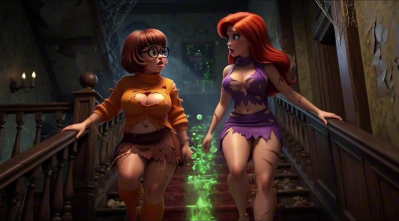 My night collection: Velma and Daphne Become Fully Nude in Haunted Mansion Ghost...