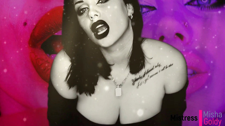 Goddess Misha Goldy: JOI로 매혹적인 트리플 립스티즈