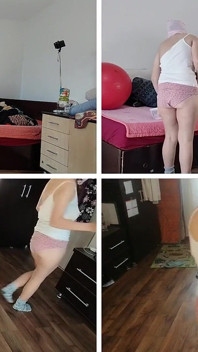 Amateur vrouw zuigt ijs, latina harig poesje, grote kont, grote tepels