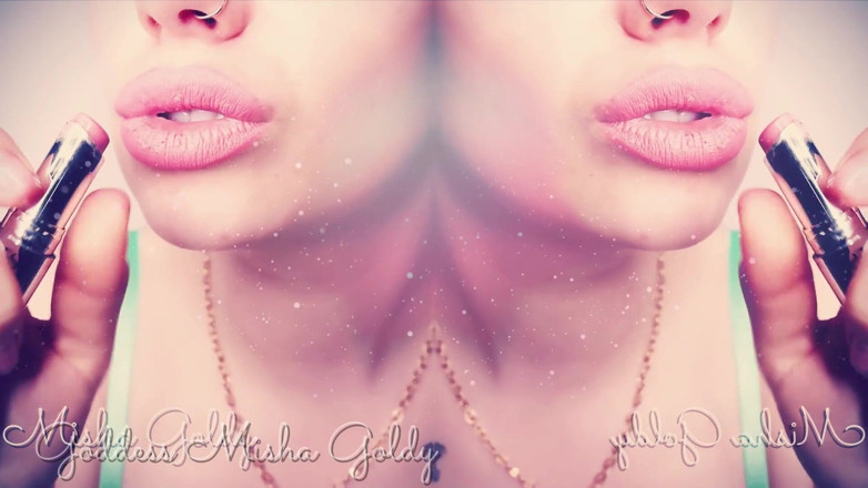 Goddess Misha Goldy: Contact fascinant cu ochii și buze și țâțe &amp; Instrucțiuni de masturbare
