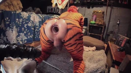 Chica tiffany ciskiss cosplay tigra pt 2 femboy follando enormes juguetes