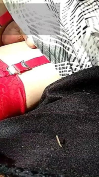 Sissy's Dry Handjob: Ao ar livre retrograde ejac masturbação
