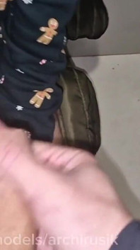 A Stranger Sucks My Dick in a Glory Hole. I Came in to Take a Piss but Got a Blowjob Until I Cum.