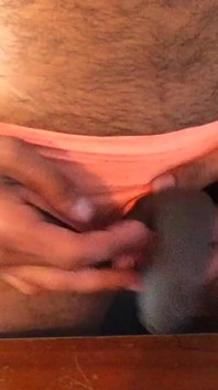 Orange Stretchy Pantykok Amateur