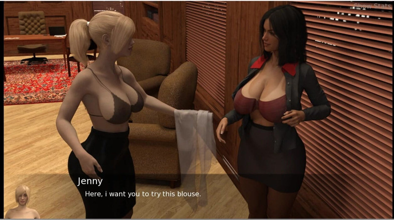 XXX Games Bunk: Project Hotwife - Gameplay - Roleplay - Lesbian Teasing Each Other