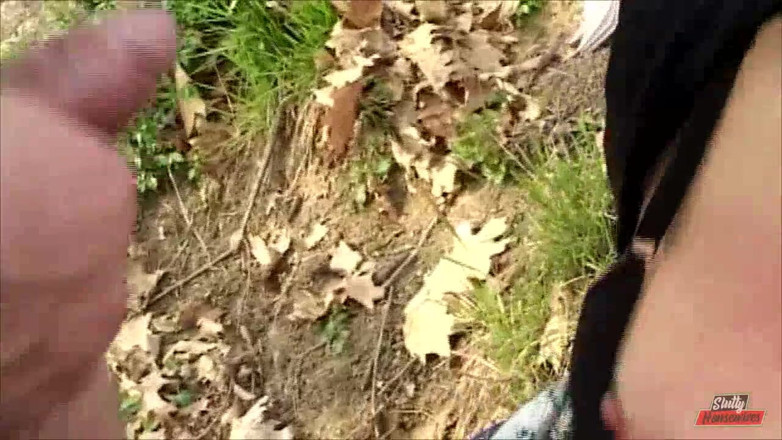 Vere Casalinghe Italia.: Outdoor sex with an amateur Italian couple, redhead wife, and...