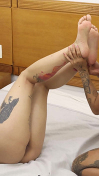Mibby and Qween in Lesbian Foot Worship