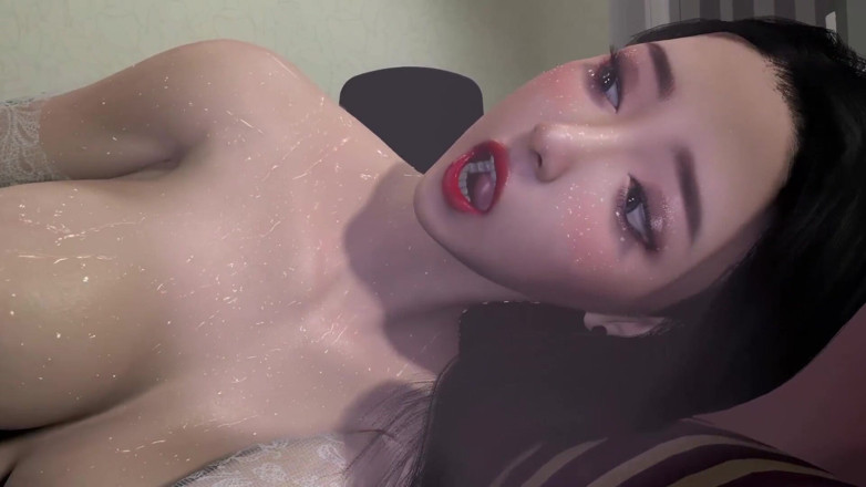 Why fuck so hard: 3d азіатська зріла мамка зраджує з великим членом у своїй спальні