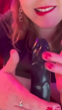 JOI with a Big Black Dildo