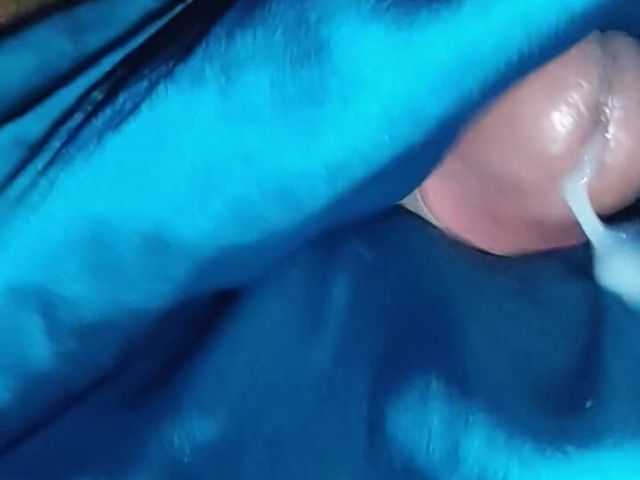 45 Handjob with Blue Satin Silky Salwar of Nurse (Satin and silky)