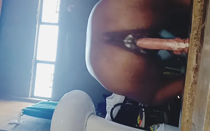 Assbooy: Big Black Booty Fucking Dildo and Creaming