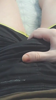 Jerking off in Shorts - Large Dried Stains of Cum All Over My Body