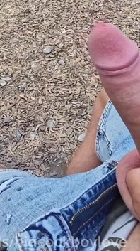 A Random Femboy Jerks My Cock and Eats My Cum in a Public Park