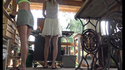 Leon Lambert Girls Twerk Parties CFNM: Hot neighbors do not like wearing panties show legs on...