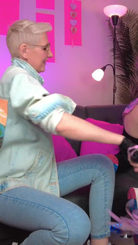 Spanking while cumming - Girl & Femboy - 4K (Full video)