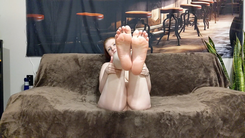 Sin Spice by Sophia Sinclair and Jasper Spice: Giving You a Footjob with My Sweaty Feet