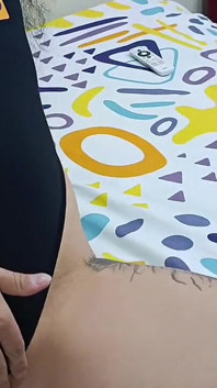 Vrouw deelt haar favoriete speeltje met vriend, lange dubbelzijdige dildo #744 pegging en rimming