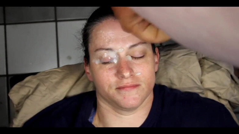 Dirty Dees: Huge Homemade Facial Blasting Right in Her Eyes!
