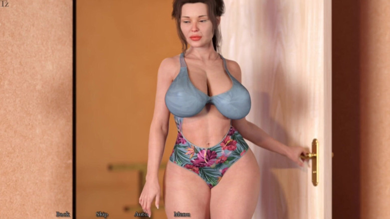 Q Boy: Un beau-fils regarde le bain nu de sa belle-mère MILF -...