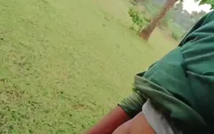 Indian Boy Masturbating in a Garden and Gives Huge Cumshot