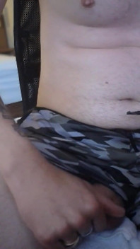 Army Camo Shorts Showing Stiff Thick Bwc