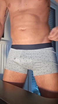 I Masturbate Hard While Taking off My Boxers