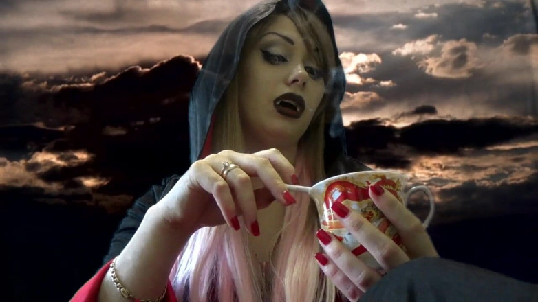 Goddess Misha Goldy: Evil Giantess vampire will do a little bit more holes...