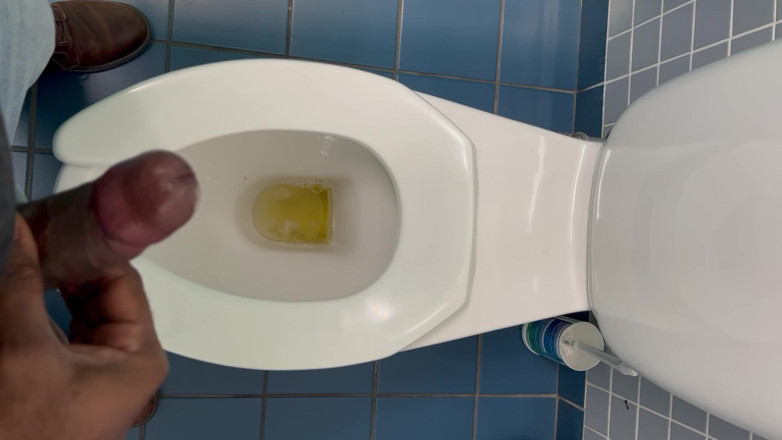 Jamaican Cock: Jerking off in the Office Washroom