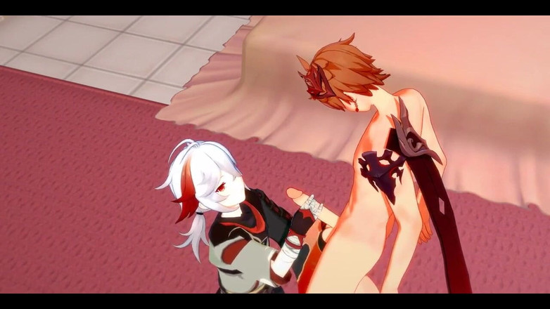 HentaiTubes: Genshin Impact Hentai - Tartaglia a Kazuha Hardsex - Japonská asijská Manga...