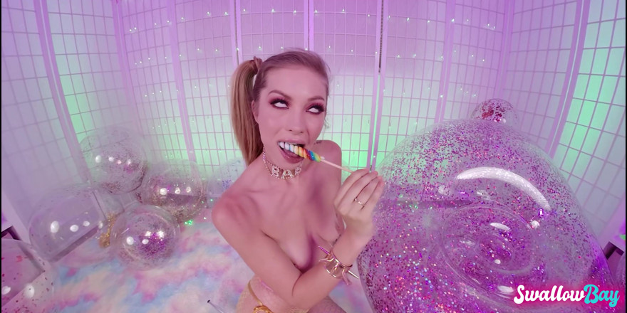 Swallowbay 2D: Drobna dziewczyna Leah Winters uwielbia moją spermę