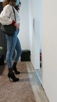 Julia in Jeans and High Heels