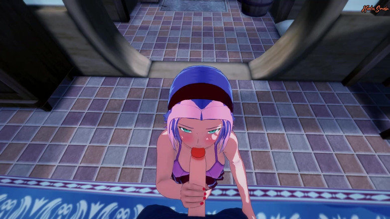 Hentai Smash: Sakura gets POV fucked doggystyle against the wall after swallowing...