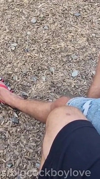 A Random Femboy Jerks My Cock and Eats My Cum in a Public Park